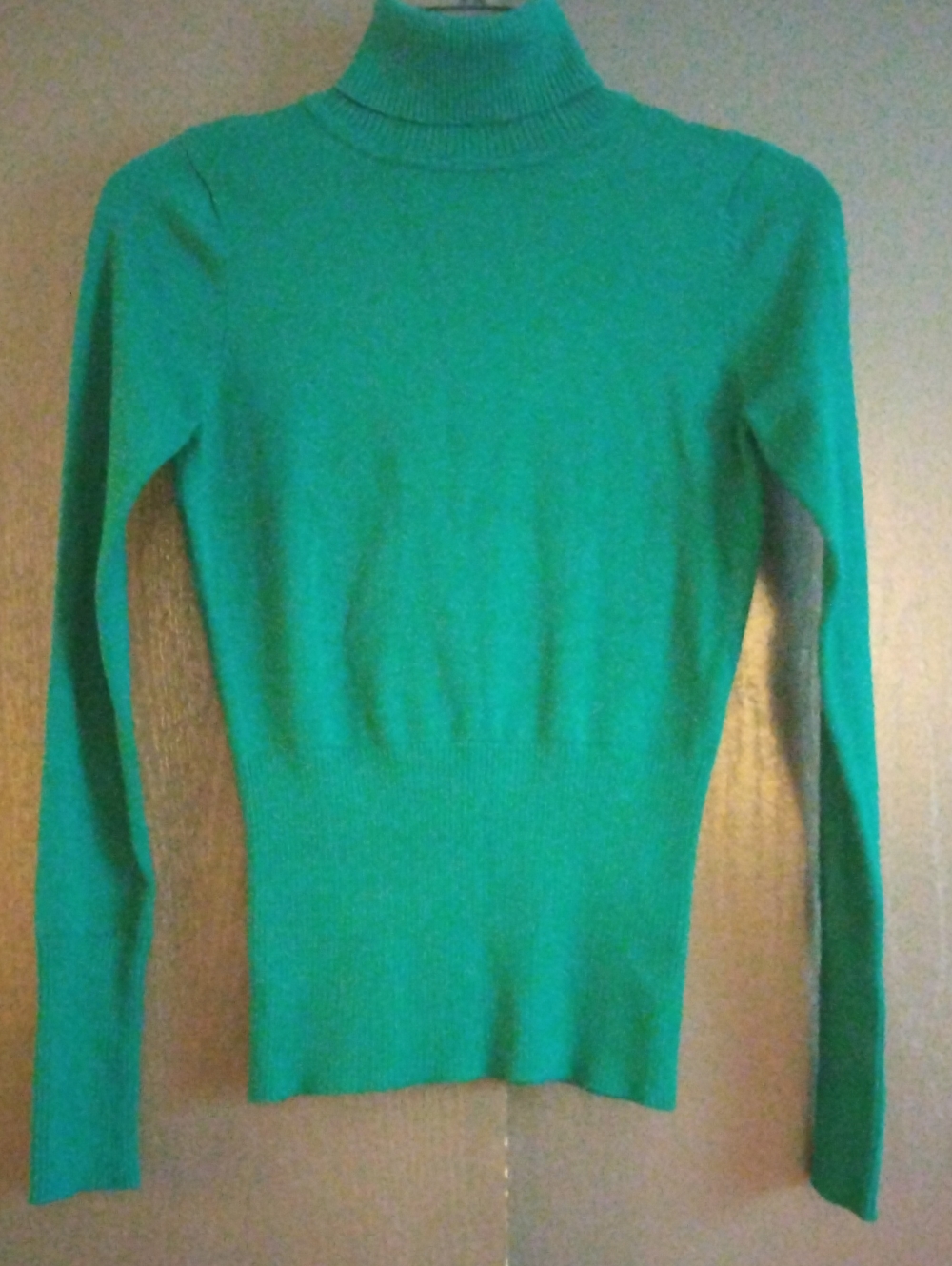 PINK ROSE Green Turtleneck Size Medium Like New